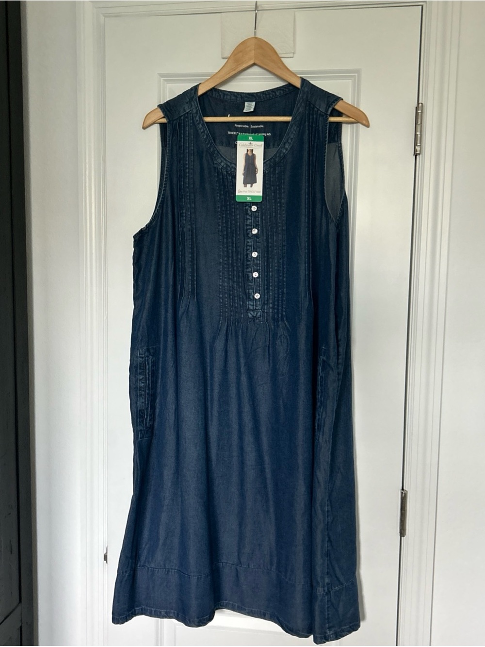 Coldwater Creek Women's Tencel Dress Dark Blue- NWT Size XL